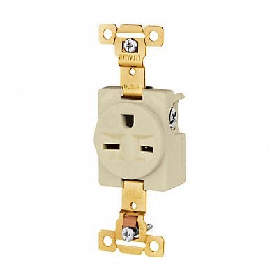 Receptacle Ivory 15A Nylon Single Outlet