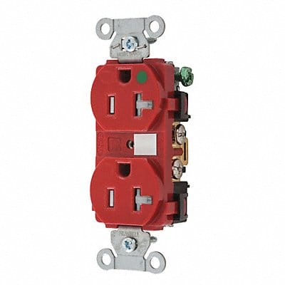 Receptacle Red 125VAC Tamper Resistant