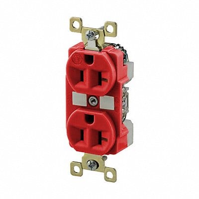 Receptacle Red 20A Duplex Receptacles