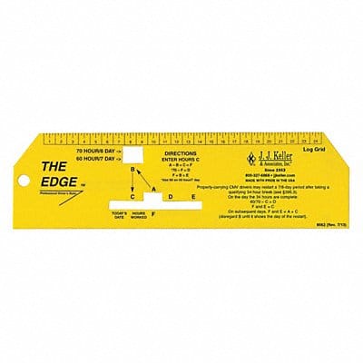 Log Book Ruler 2 x 7-1/4 L