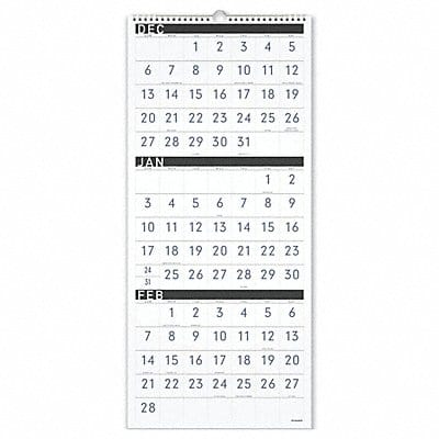 Wall Calendar 12 x 27-1/8