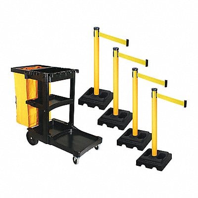 Barrier Systems Post Yellow 10 ft Belt