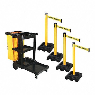 Barrier Systems Post Yellow 10 ft Belt