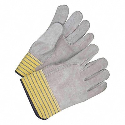 Leather Gloves Cowhide Palm Elastic