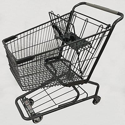 Wire Shopping Cart Dark Gray 300 lb Cap.