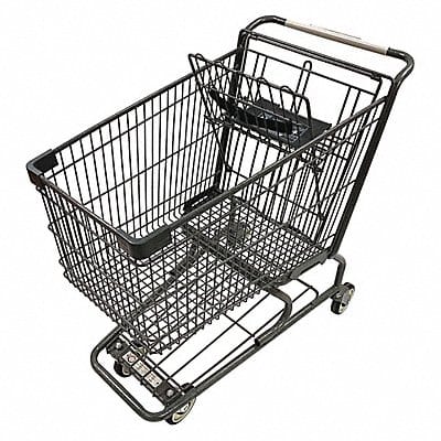 Wire Shopping Cart Dark Gray 400 lb Cap.