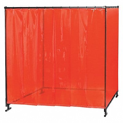 Welding Booth 6 ft W 6 ft H Orange