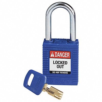 Lockout Padlock Blue 1-13/16 H Body