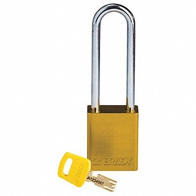 Lockout Padlock Yellow 1-13/16 H Body