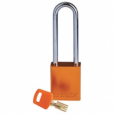 Lockout Padlock Orange 1-13/16 H Body