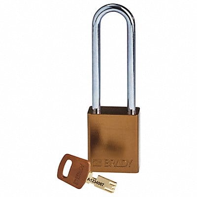 Lockout Padlock Brown 1-13/16 H Body