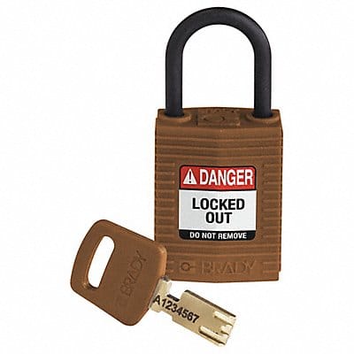 Lockout Padlock Brown 1-21/32 H Body