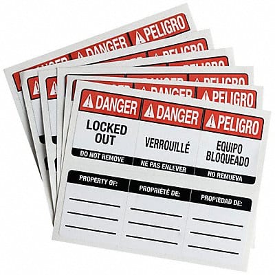 Padlock Label Height 1-1/8 Vinyl PK6