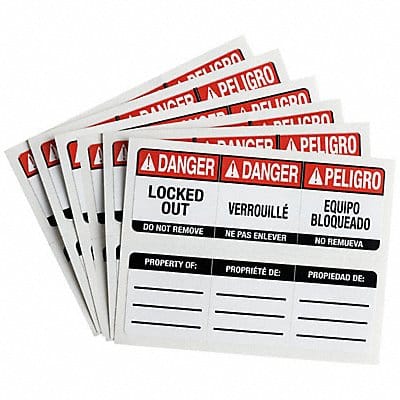 Padlock Label Height 57/64 Vinyl PK6