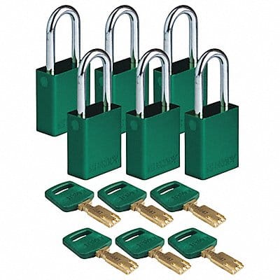 K7943 Lockout Padlock Al Grn Key Different PK6