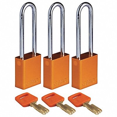 K7474 Lockout Padlock Al 1/4 W Orange PK3