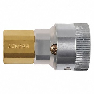 Air Hose Socket 1/4 Brass Steel PK2