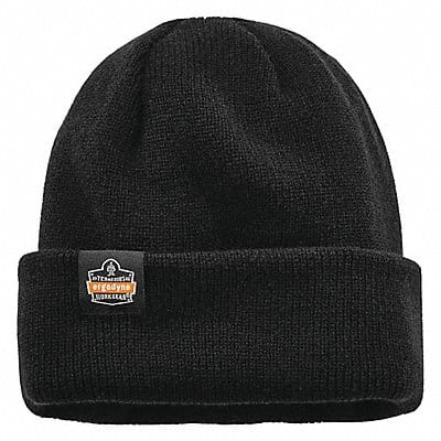 Knit Cap with Zipper Over The Head Black