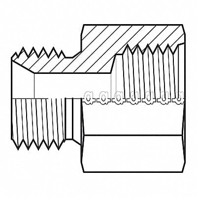 Hose Adapter 1/4 BSPP 1/4 ORB