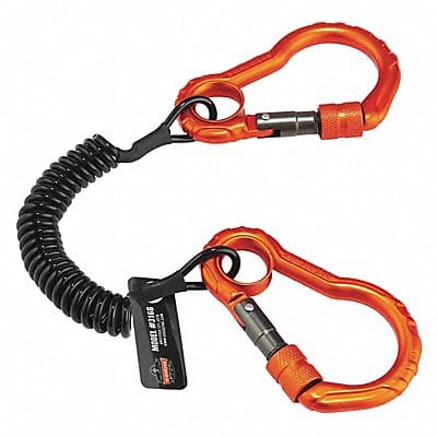 Coiled Lanyard Black For Harness PK6