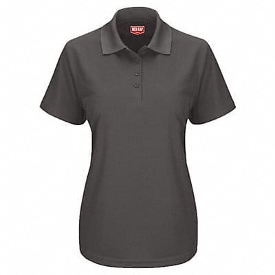 Short Sleeve Polo Womens S Charcoal/Gray