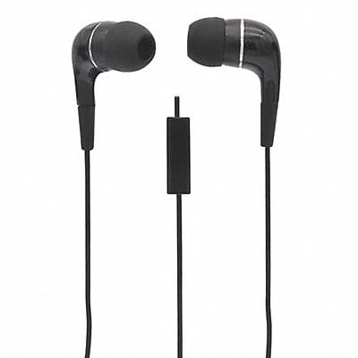 Wired Earbuds Stereo Plastic Black