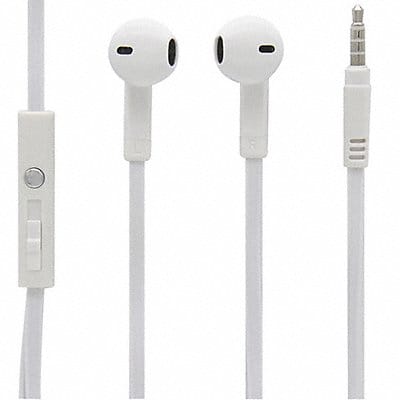 Wired Earbuds Stereo Plastic White