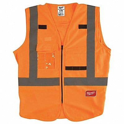 High Visibility Vest L/XL Orange/Red