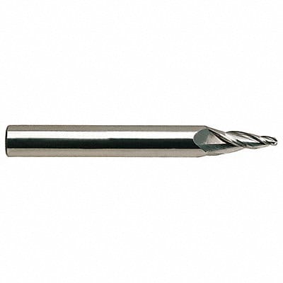 Tapered End Mill Single End 1/4 Carbide