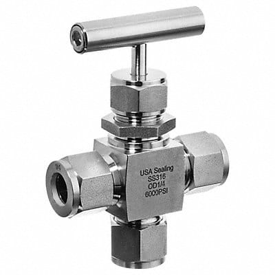 Needle Valve Angled Fitting Style 316 SS