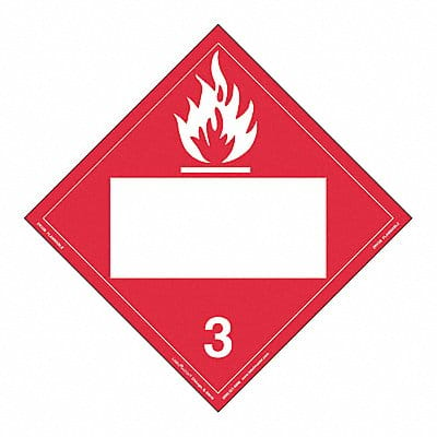 Flammable Liquid Placard PK25