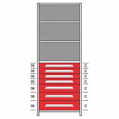 Shelf 85 H 36 W Steel 800 lb Capacity