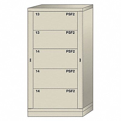 Modular Drawer Cabinet 59-1/4 H Putty