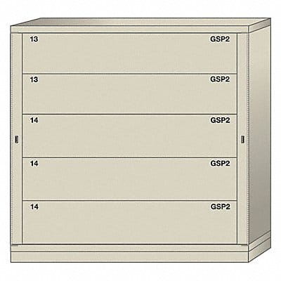 Modular Drawer Cabinet 59-1/4 H Putty