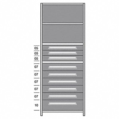 Shelf 85 H 36 W Steel 800 lb Capacity