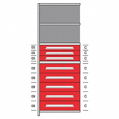 Shelf 85 H 36 W Steel 800 lb Capacity