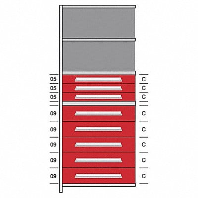 Shelf 85 H 36 W Steel 800 lb Capacity