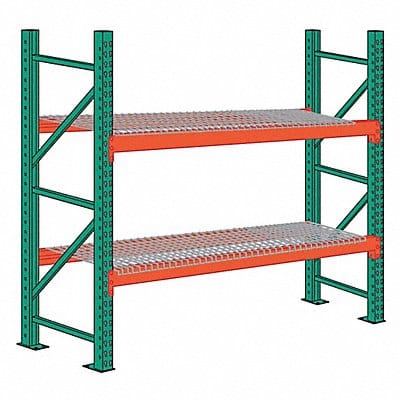 Pallet Rack Starter Unit 2 Shelves Steel