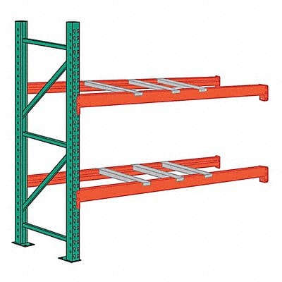 Pallet Rack Add-On Unit 2 Shelves Steel