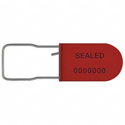 Padlock Seals Red Plastic PK50