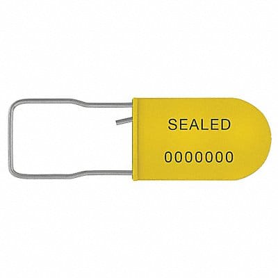 Padlock Seals Yellow Plastic PK50