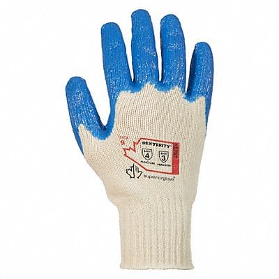 Knit Gloves Blue/White PK12