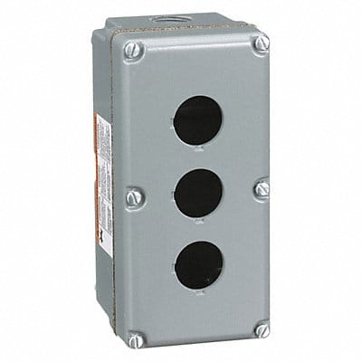 Pushbutton Enclosure 30mm 3 Holes Al