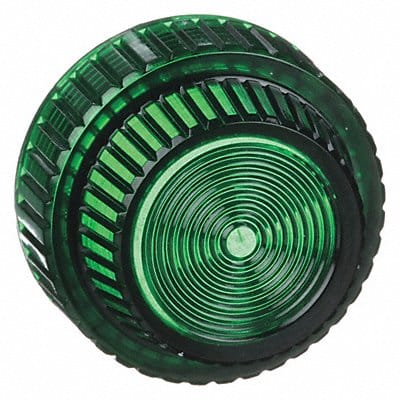 Pilot Light Lens 30mm Green Plastic