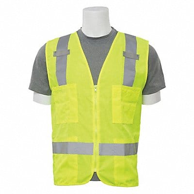 Safety Vest Zipper Hi-Viz Lime L