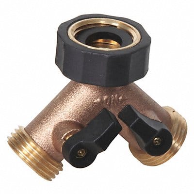 Hose Splitter Brass Garden 3/4 GHT