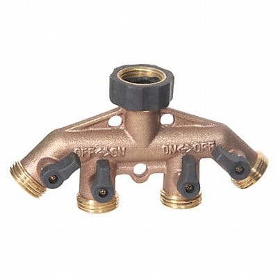 Hose Multi Splitter Brass Garden 3/4 GHT