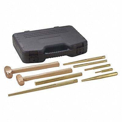 Master Brass Hammer and Punch Set 9pcs.