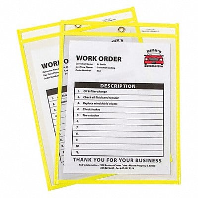 Shop Ticket Holder Yellow 9 x 12 PK15