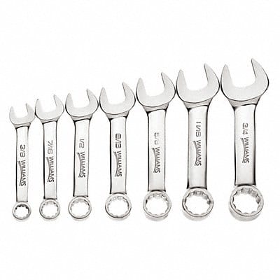 Stubby Wrench Set 7 pcs. 3/8 -3/4